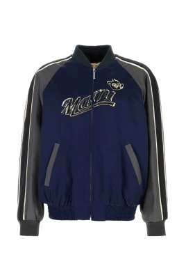 Embroidered Logo Bomber Jacket