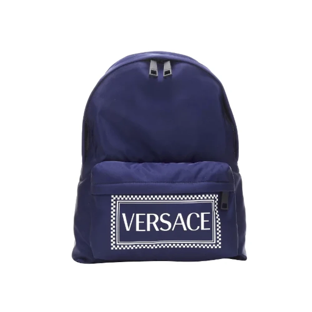 Versace Canvas travel-bags Blue Heren