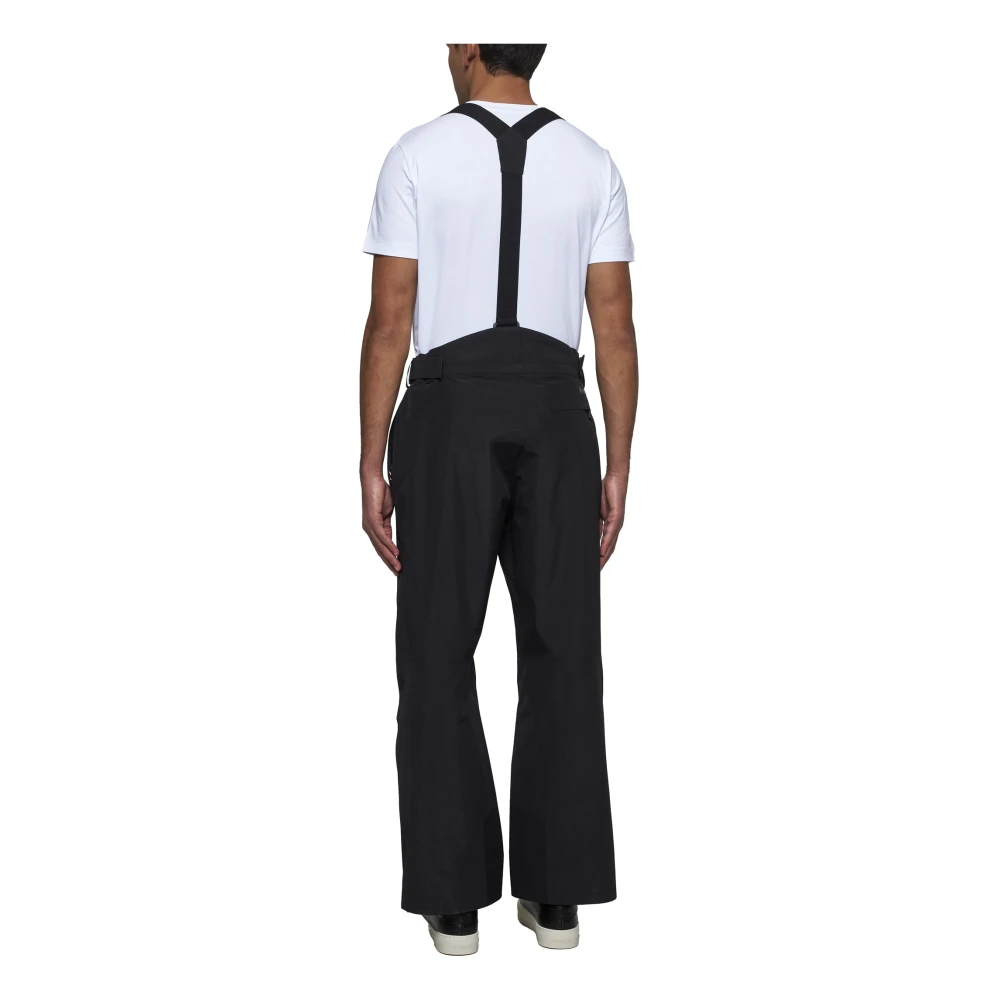 Moncler Zwarte Ski Broek met Logo Print Black Heren