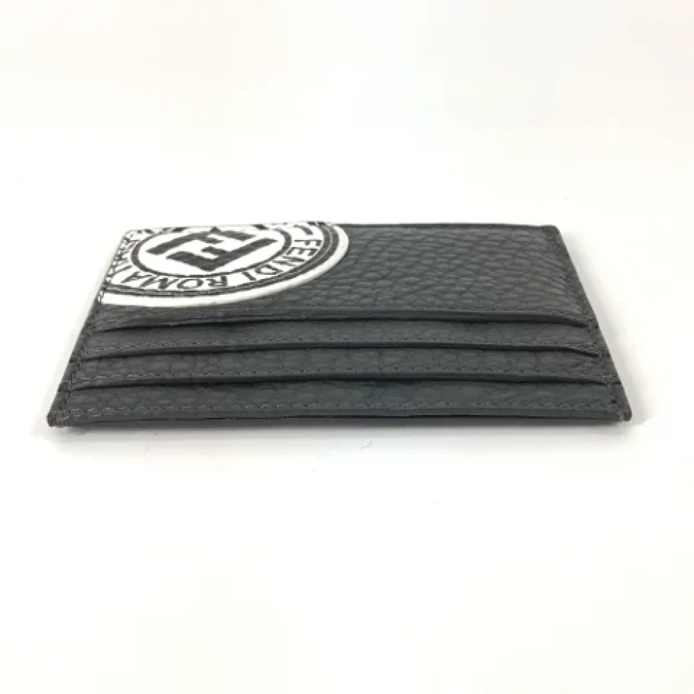 Fendi Vintage Pre-owned Leather wallets Gray Heren