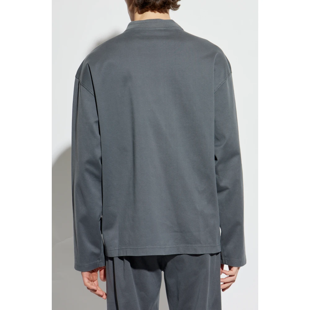 Dolce & Gabbana Sweatshirt met logoplaatje Gray Heren