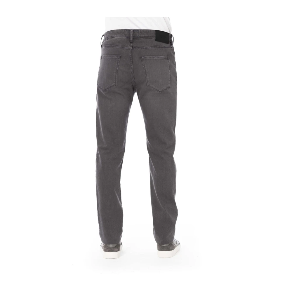 Baldinini Regular Jeans met Logo Knoop Gray Heren