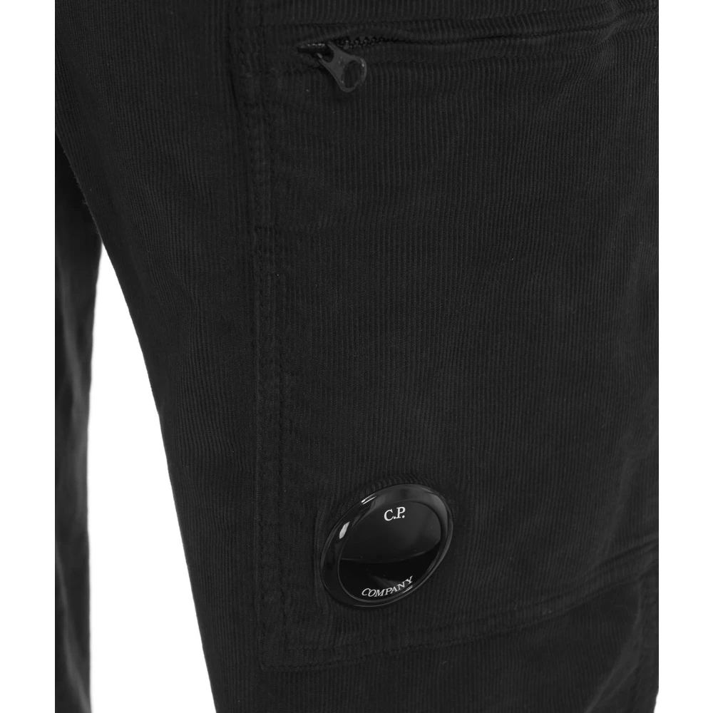C.P. Company Zwarte Utility Corduroy Broek Aw24 Black Heren