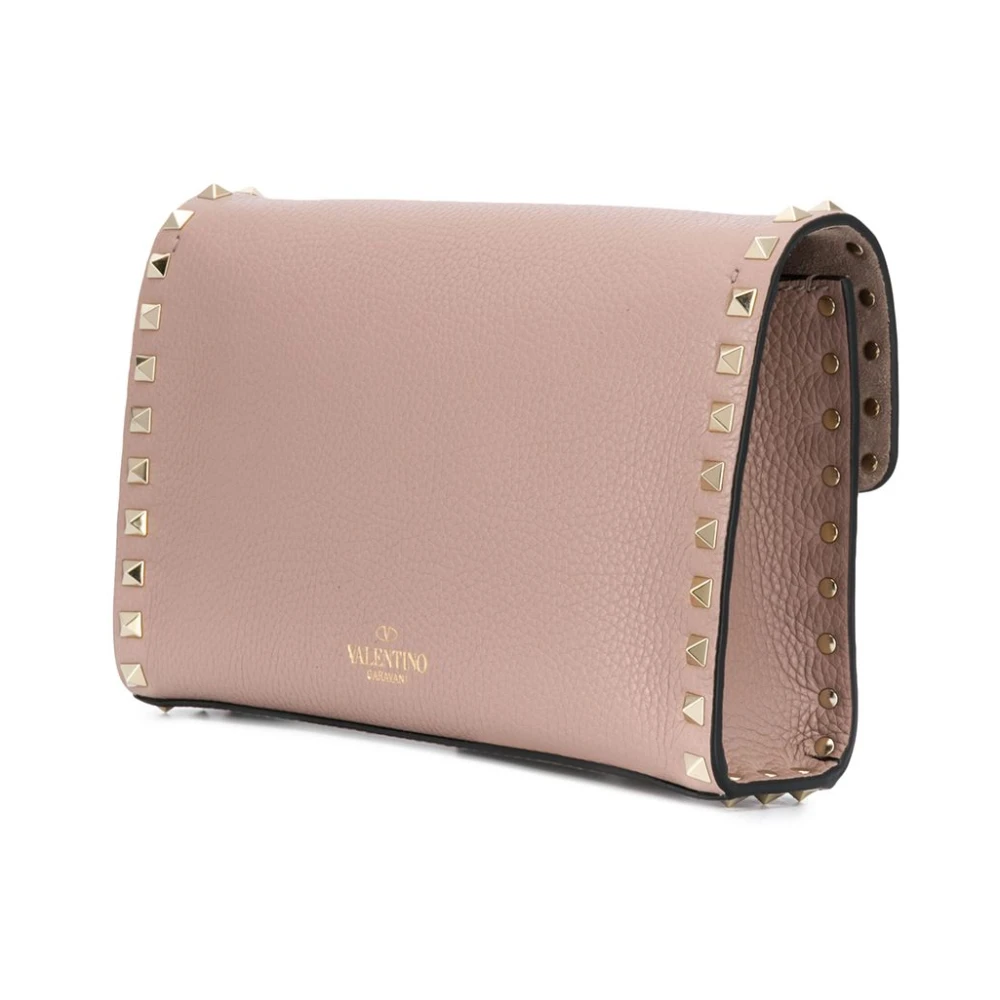 Valentino Garavani Roze leren schoudertas met Rockstud Pink Dames