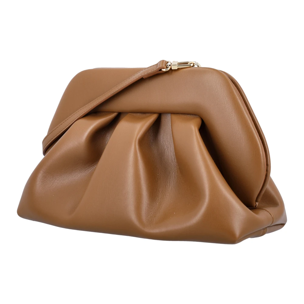 THEMOIRè Karamel Vegan Fabric Clutch Handtas Brown Dames