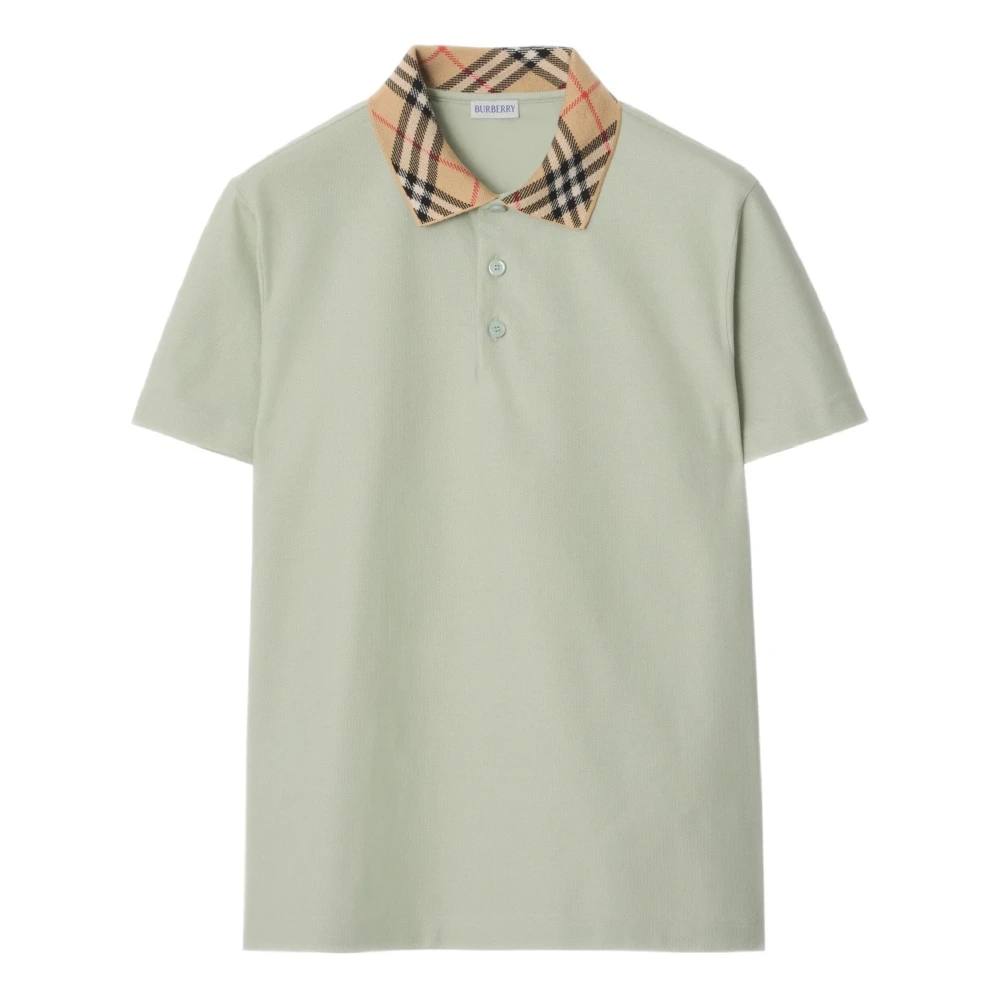 Burberry Men's Green Polo Shirt