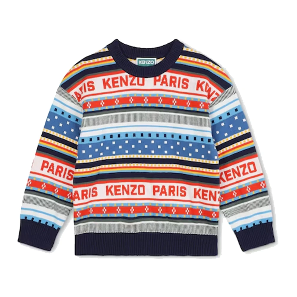 Kenzo Jacquardstickad Tröja med Elegant Design Multicolor, Unisex