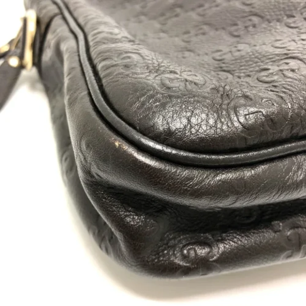 Gucci Vintage Pre-owned Leather gucci-bags Black Heren