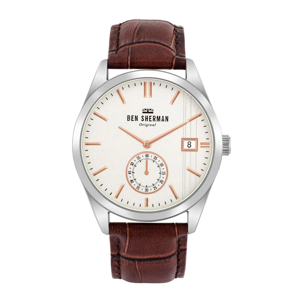 Ben Sherman Stiligt Läder Analog Klocka Brown, Herr