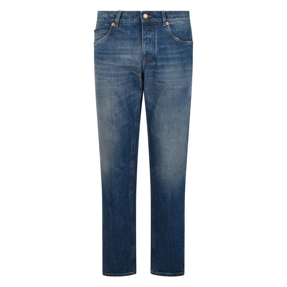 Dolce & Gabbana Blue Straight Jeans With Multifunctional Pockets - Male - Slim Fit Jeans - Xl - Jeans