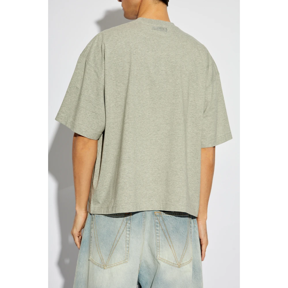 Vetements T-shirt met print Gray Heren