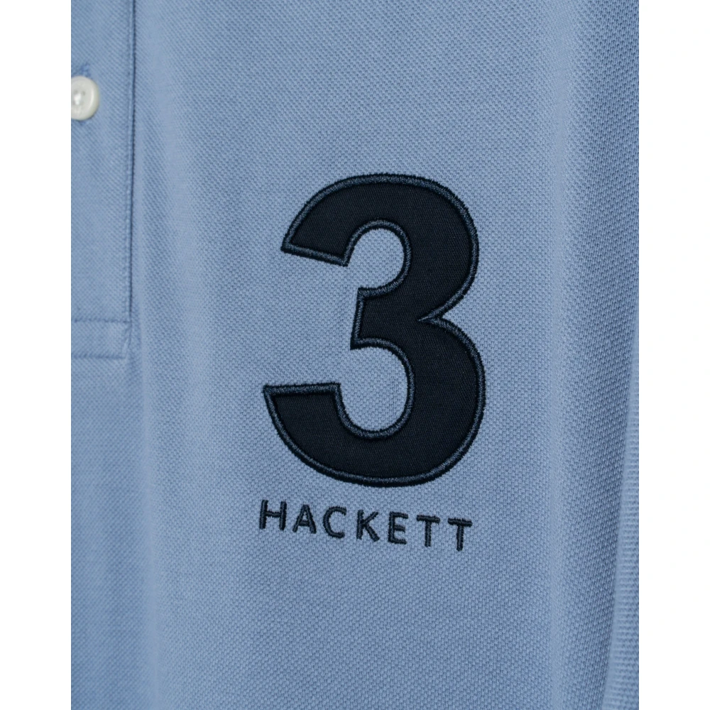 Hackett Heritage Number Polo Shirt Blue Heren