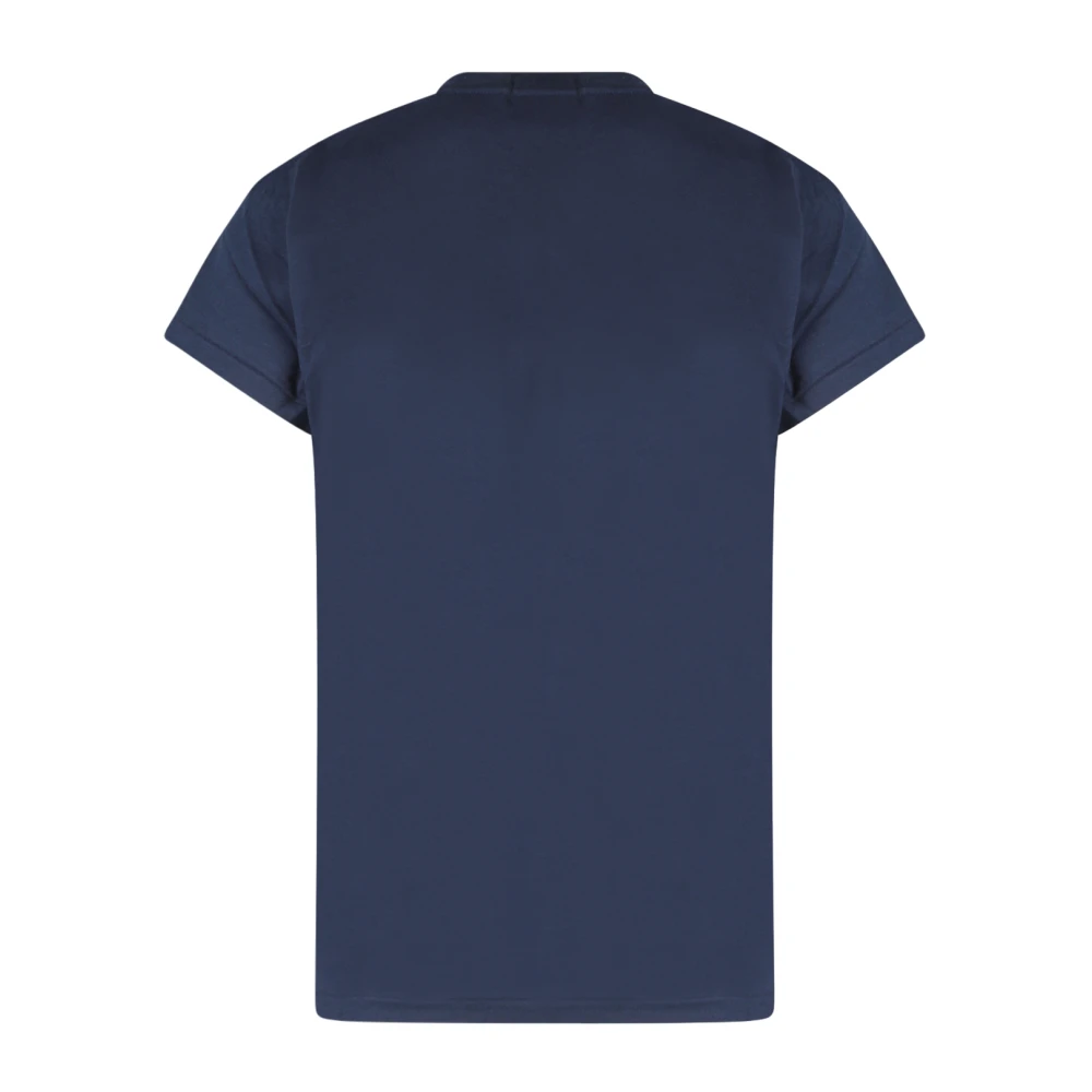 Polo Ralph Lauren Geborduurd Logo Katoenen T-Shirt Blue Dames
