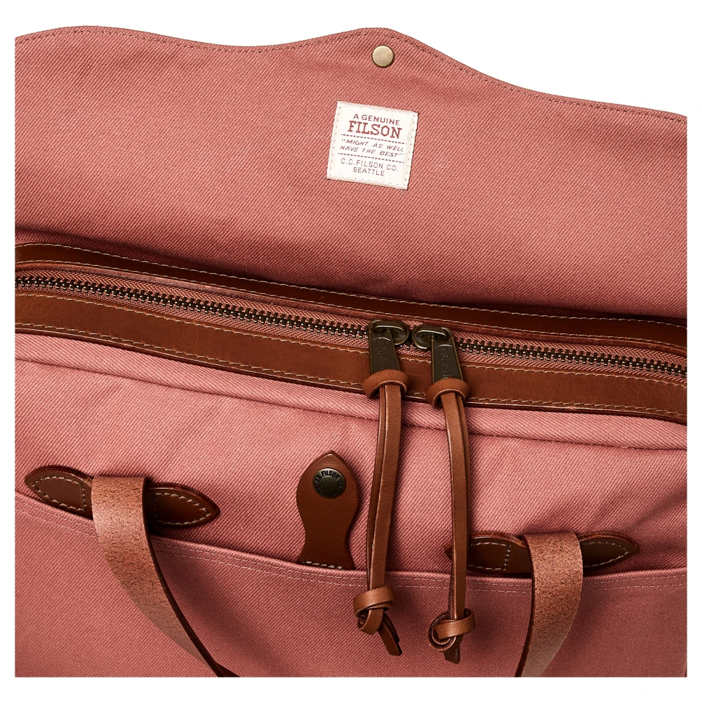 Filson Stevige Twill Leren Aktetas Brown Unisex