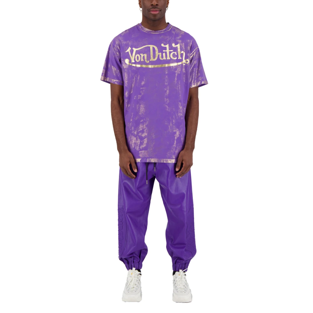 Von Dutch Trousers Purple Heren