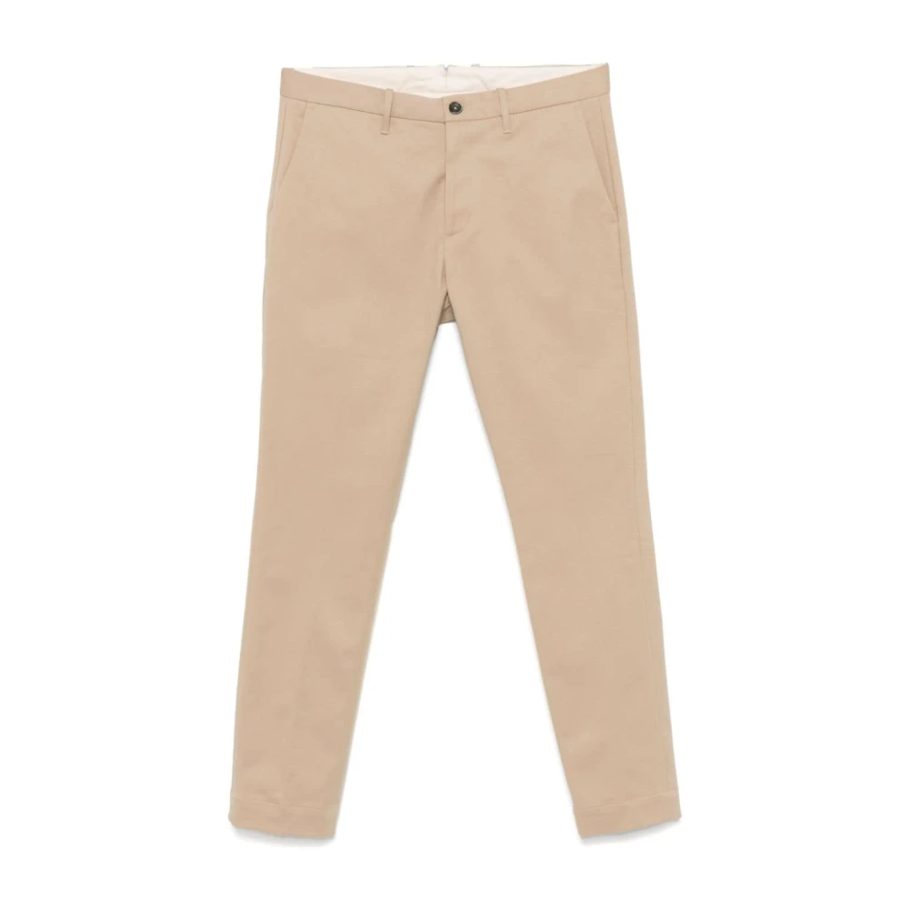 Nine In The Morning Beige Katoenmix Slim Fit Broek Beige Heren