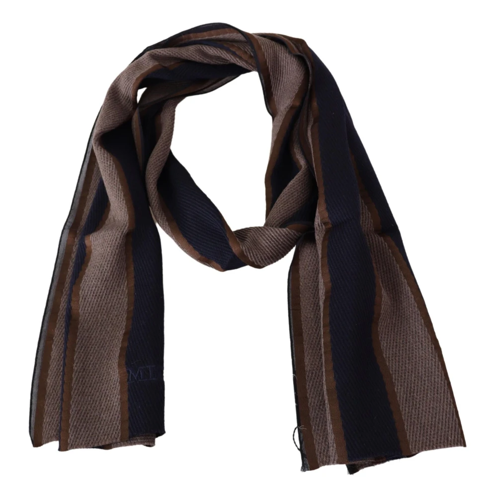 Missoni Men's Brown Striped Wool Scarf