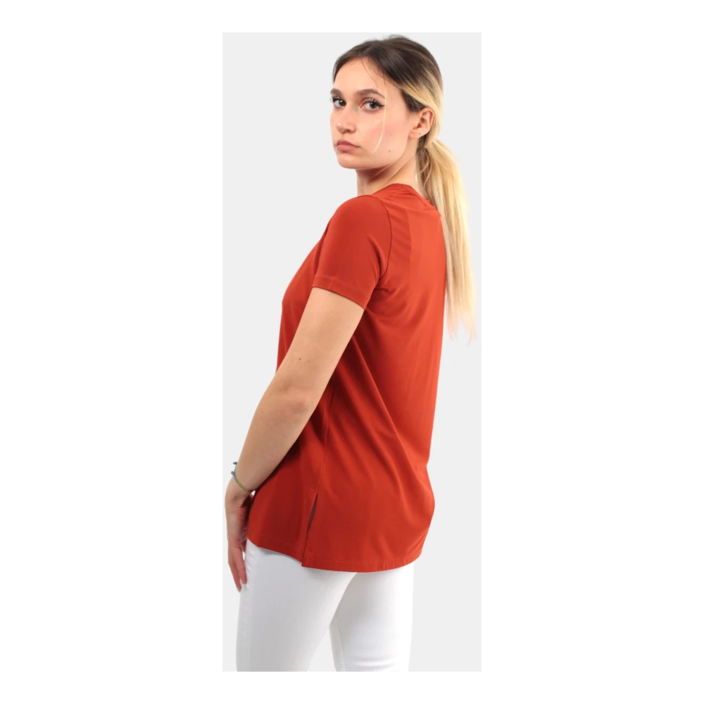 Max Mara Terracotta T-shirt met ronde hals Orange Dames