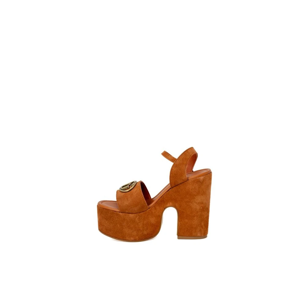 Guess , High Heel Sandals, Female, Brown, 8 Uk, Clody Suede Sandals