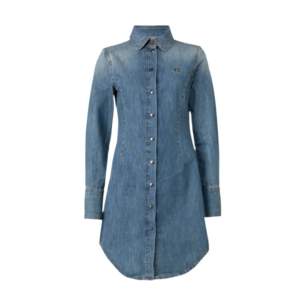 Vivienne Westwood Blauwe Denim Jurk Chic Stijl Blue Dames