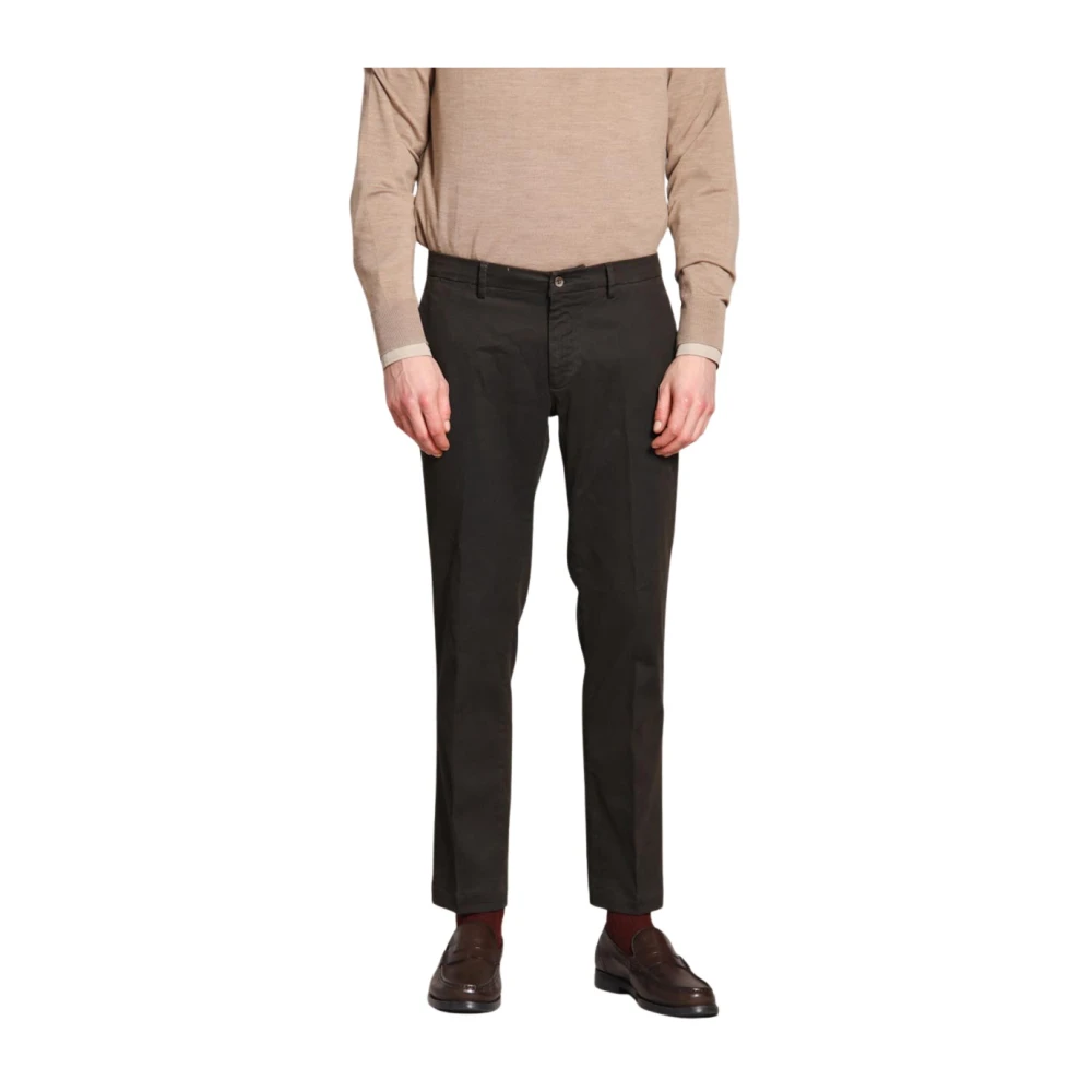 Mason's Men's Brown Chinos, Xl, Stretch Gabardine Chino Trousers In