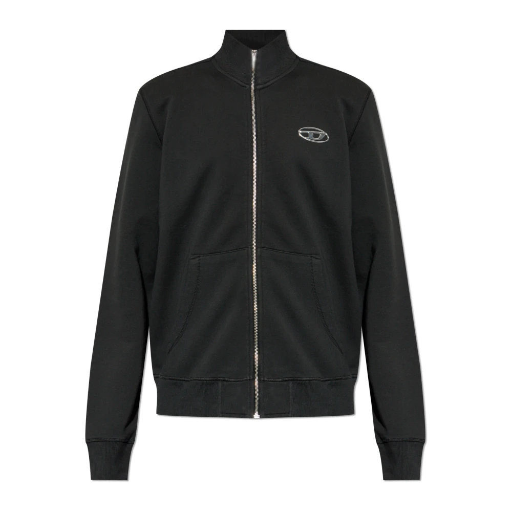 Diesel Men's Black Zip-Throughs, Xl, S-Ginn-Zip-Iod Sweatshirt