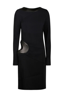 black-leather-cut-out-dress