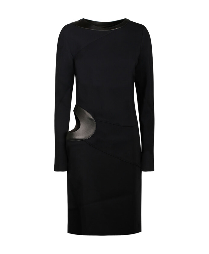 robe-en-cuir-noir-ajouree