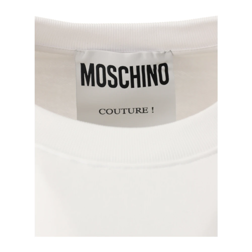 Moschino Pure witte sweatshirt met voorste slogan White Heren
