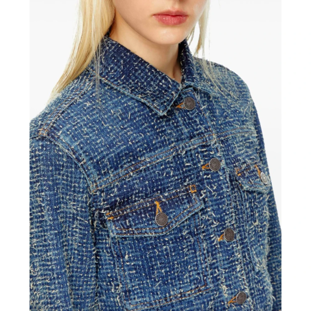 Diesel Blauwe Denim Jack Stijlvol Blue Dames