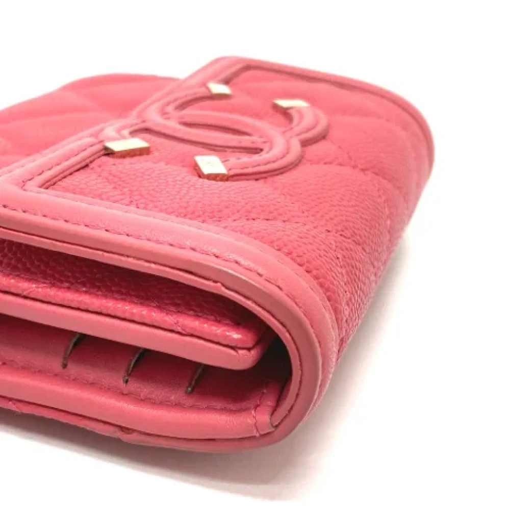 Chanel Vintage Pre-owned Leather wallets Pink Dames