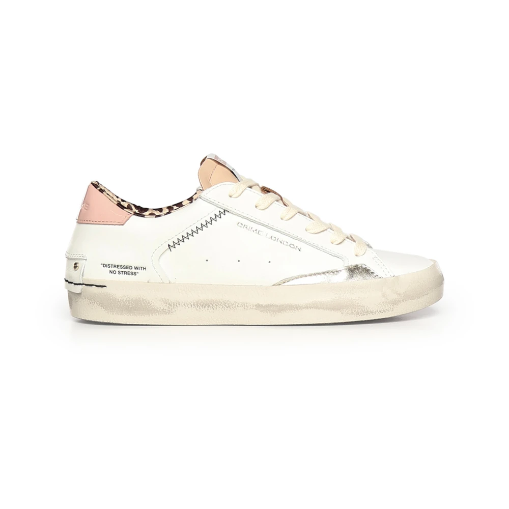 Crime London Women's White Sneakers, 7 Uk, Trainers