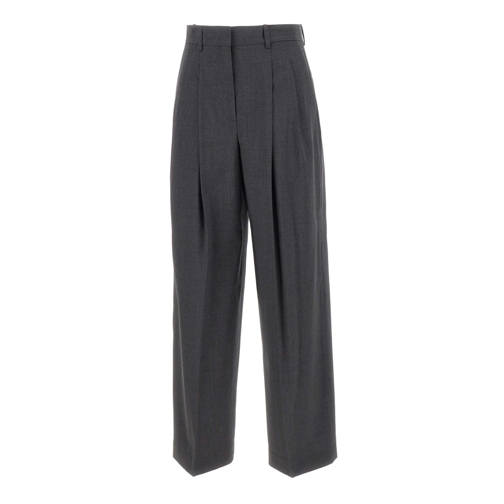 Theory Antracietgrijze Wollen Broek Gray Dames