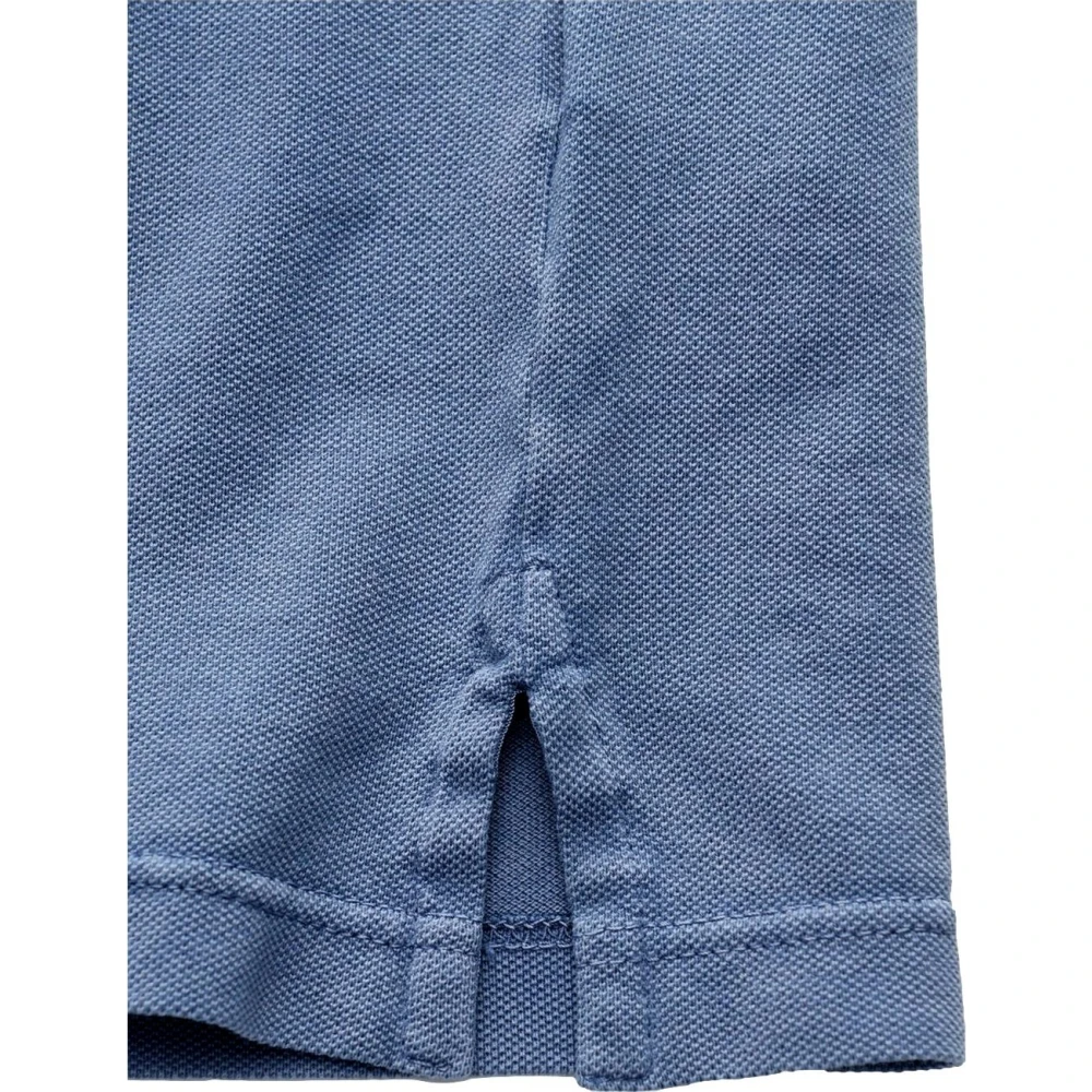 Fedeli Korte Mouw Piqué Polo Blauw Blue Heren