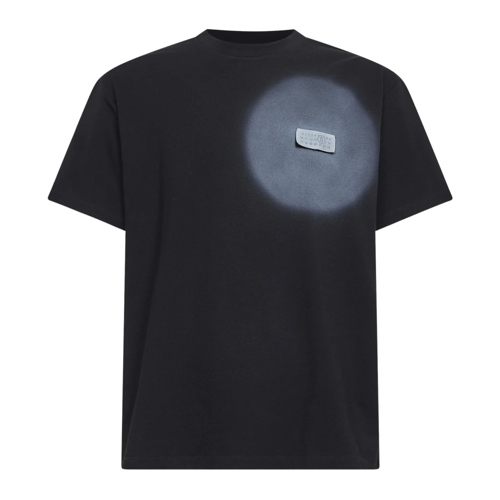 Mm6 Maison Margiela Men's Black T-Shirts And Polos - T-Shirts - M - Tops