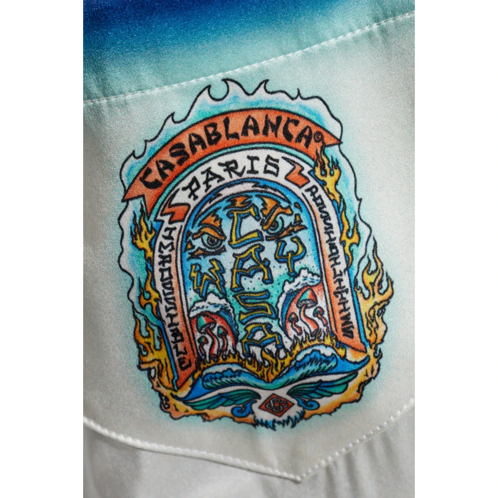 Casablanca Zijden shorts White Heren