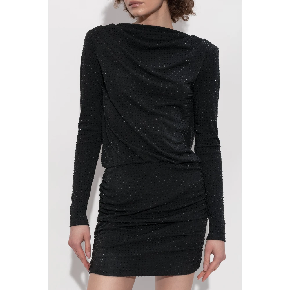 Versace Jeans Couture Jurk met glinsterende pailletten Black Dames