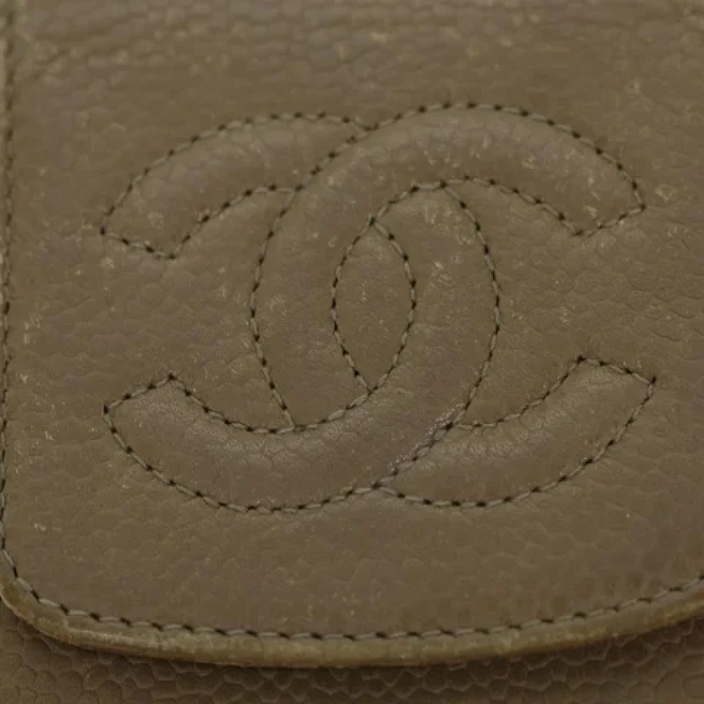 Chanel Vintage Pre-owned Leather home-office Beige Dames