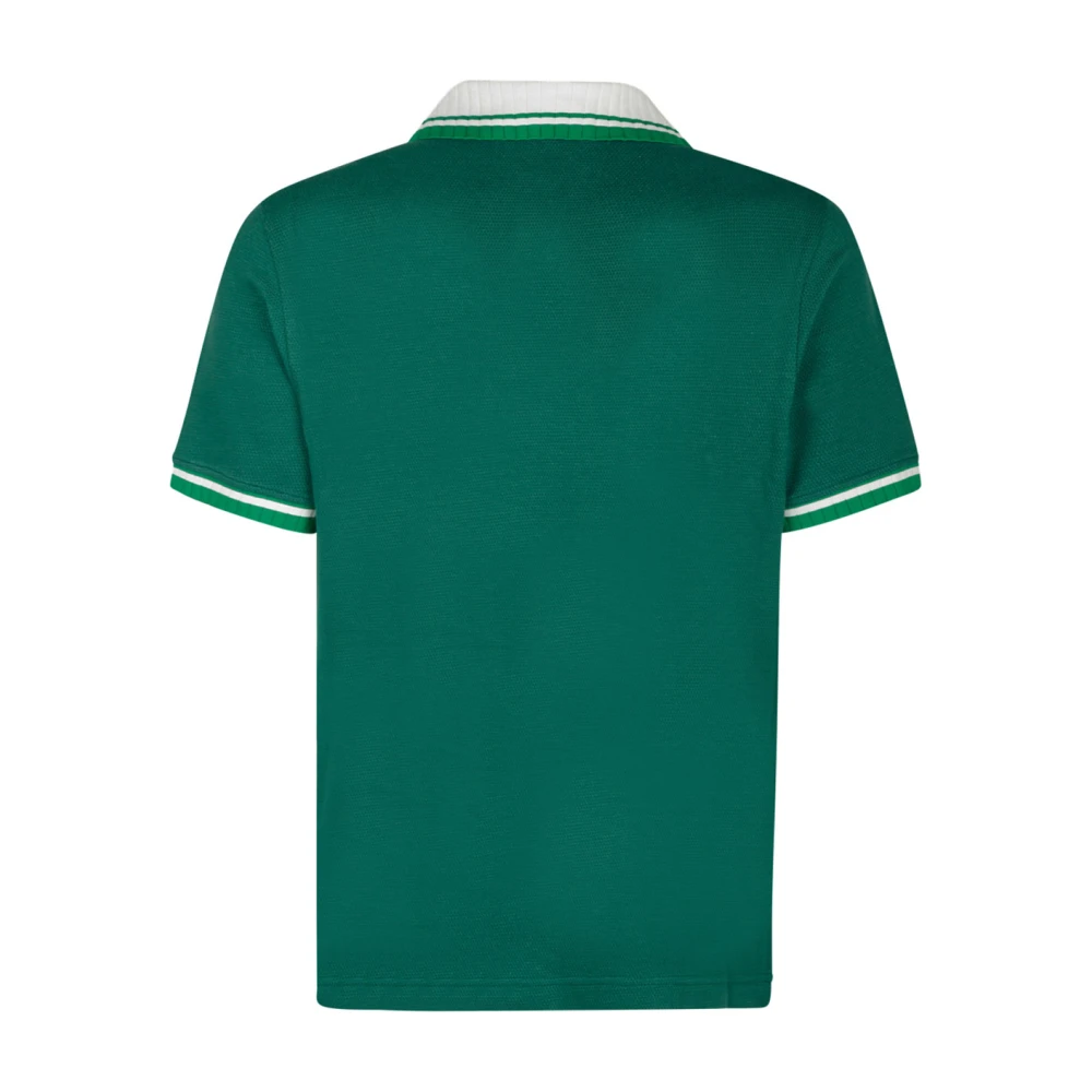 Casablanca Groen Piqué Polo Shirt Green Heren