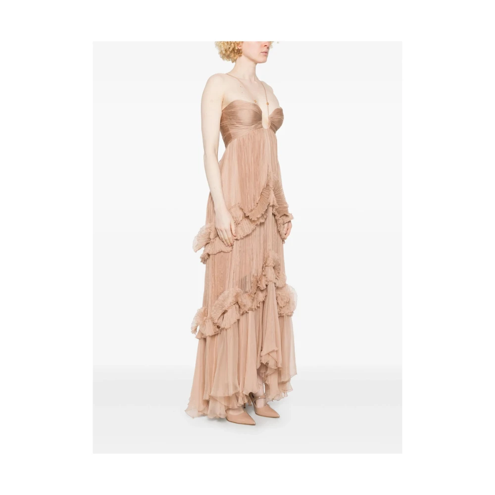 Maria Lucia Hohan Blush Beige Jurk met Benig Lijfje Beige Dames
