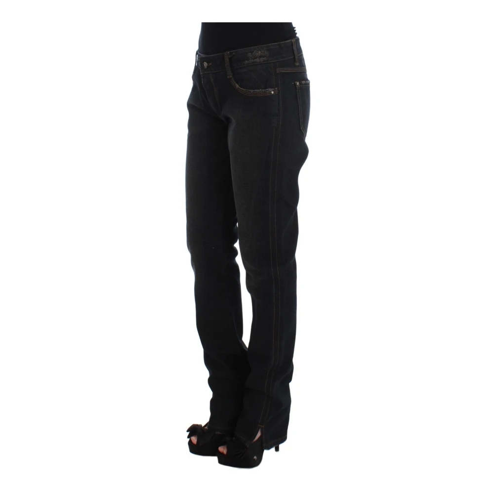 Ermanno Scervino Klassieke Blauwe Slim-Fit Boyfriend Jeans Black Dames