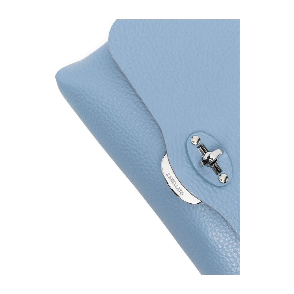 Zanellato Lichtblauwe Leren Clutch Tas Blue Dames