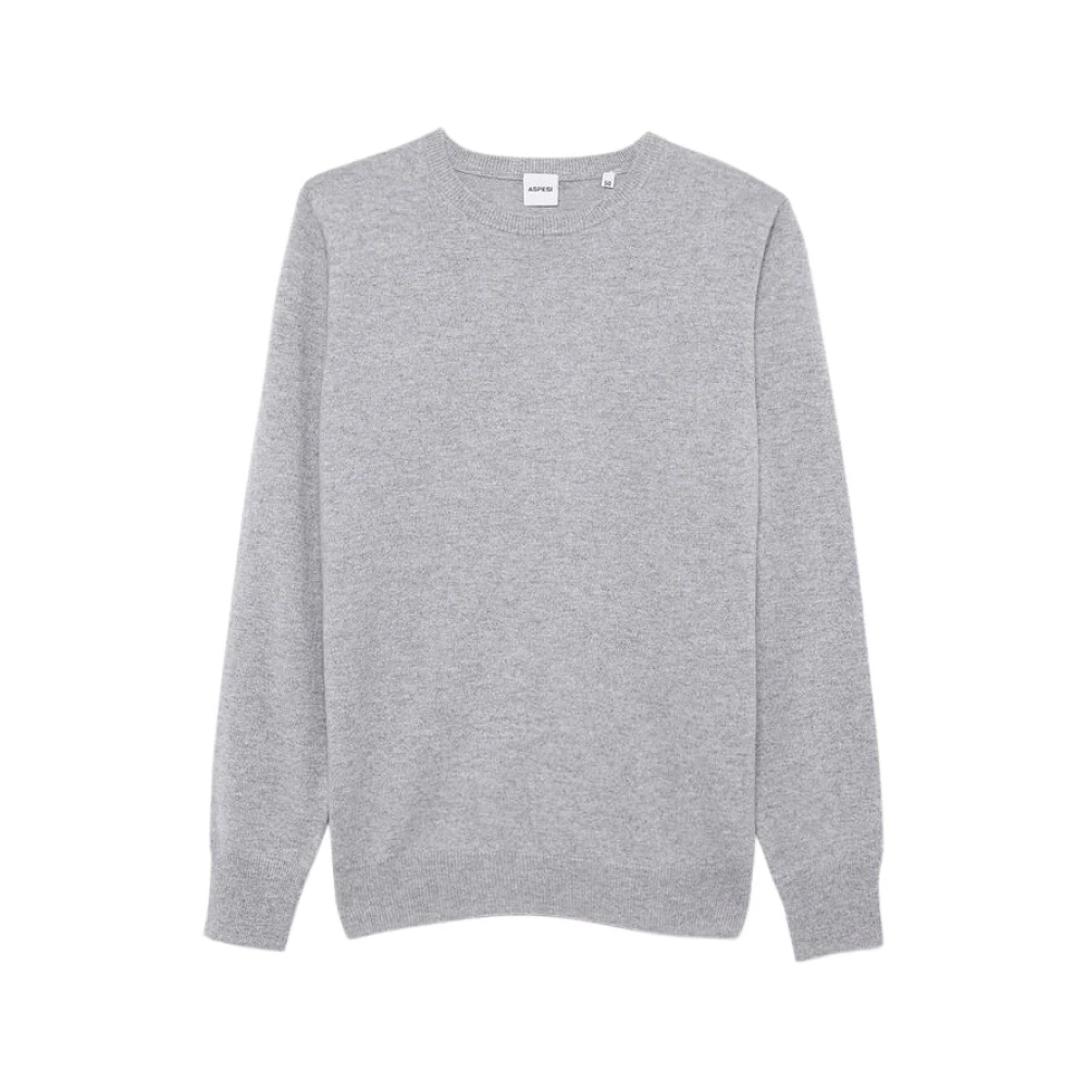 Aspesi Cozy Cashmere Crewneck Sweatshirt Gray Heren