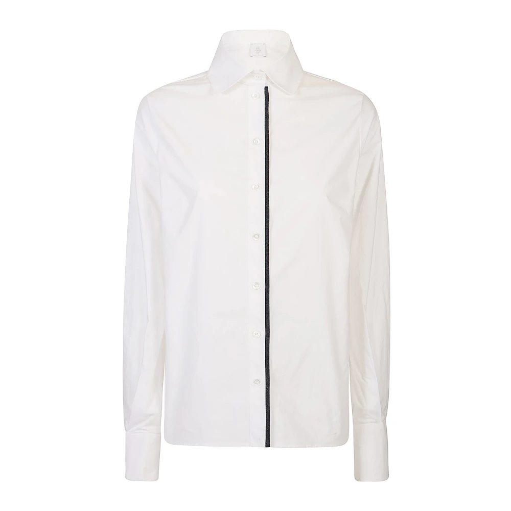 Eleventy Women's White Stretch Cotton Poplin Shirt - Shirts - Xl - Blouses & Shirts