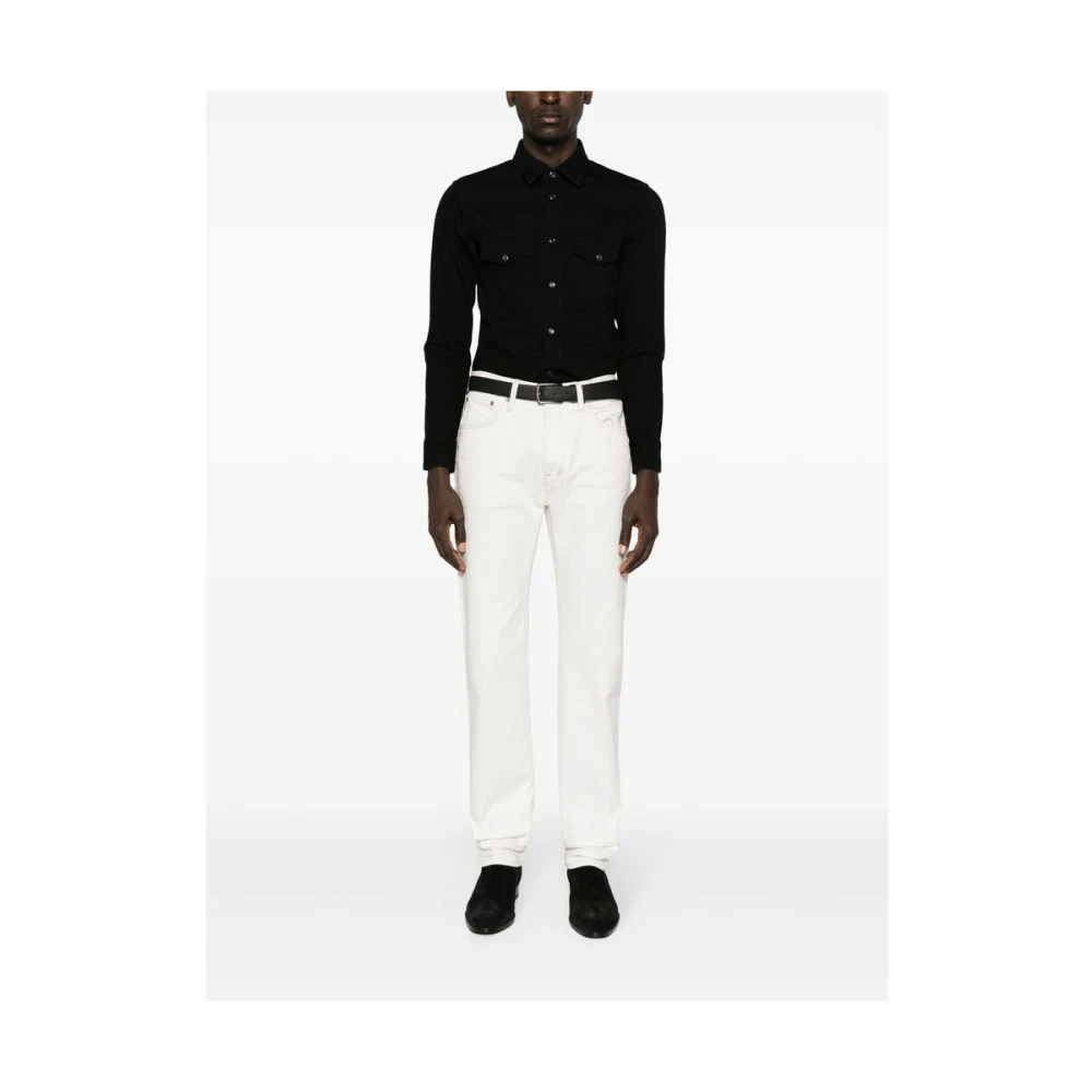 Tom Ford Zwarte Western Denim Overhemd Black Heren