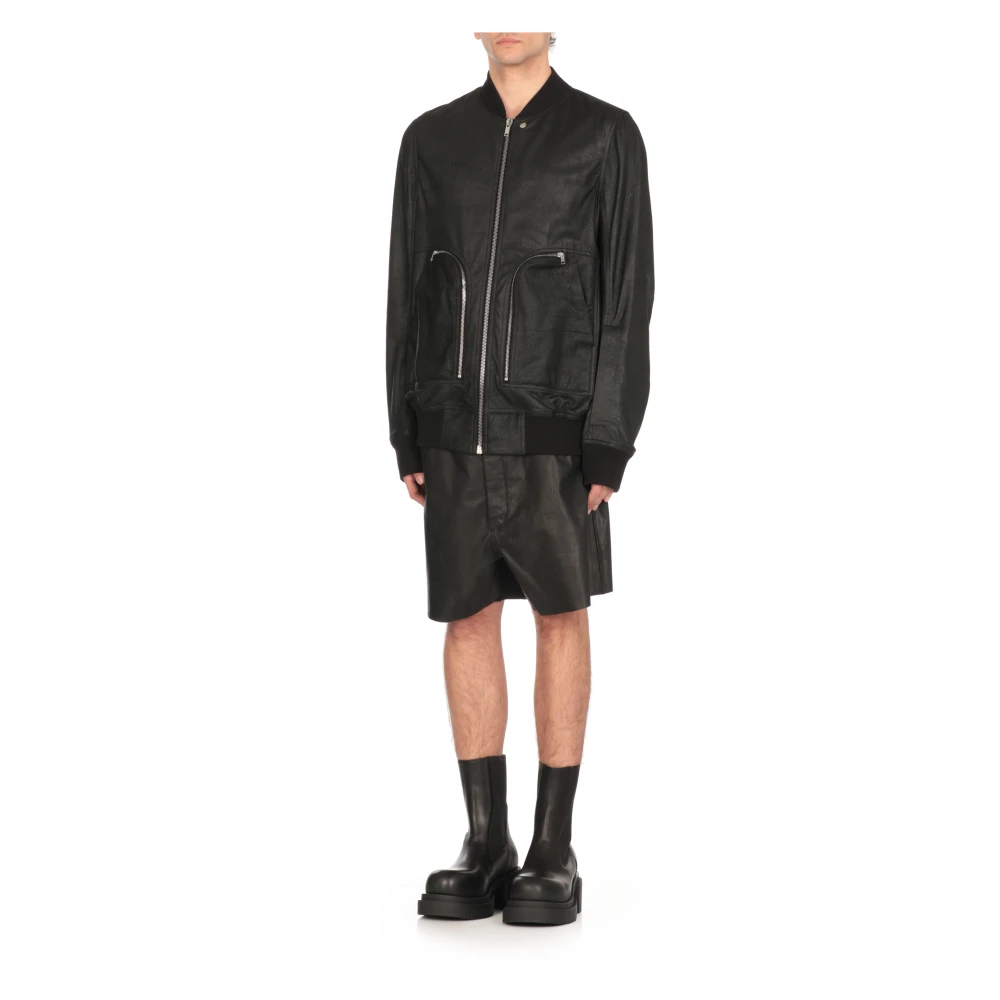 Rick Owens Bauhaus Flight Bomberjack Black Heren