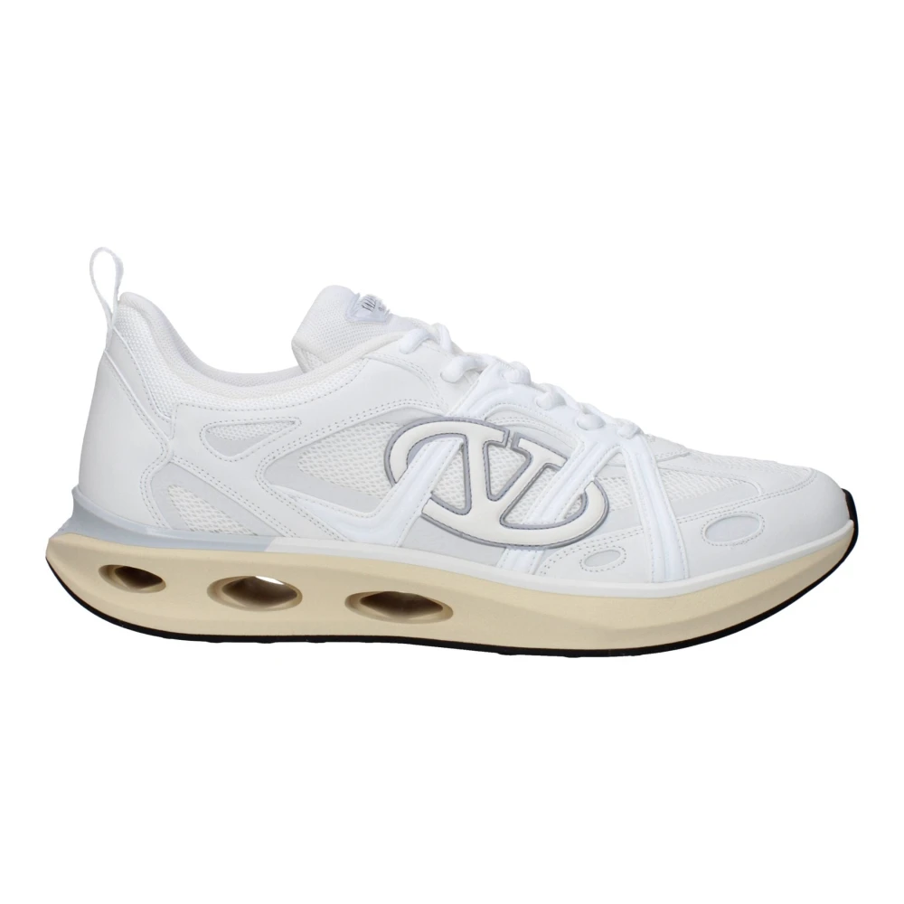 Valentino Garavani Men's White Fabric Athletic Trainers - Sneakers - 10 Uk- Shoes