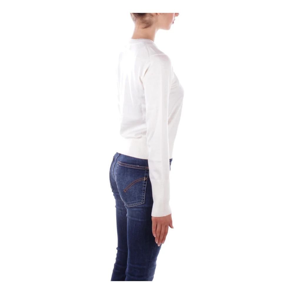 Guess Witte trui met logo op de voorkant White Dames