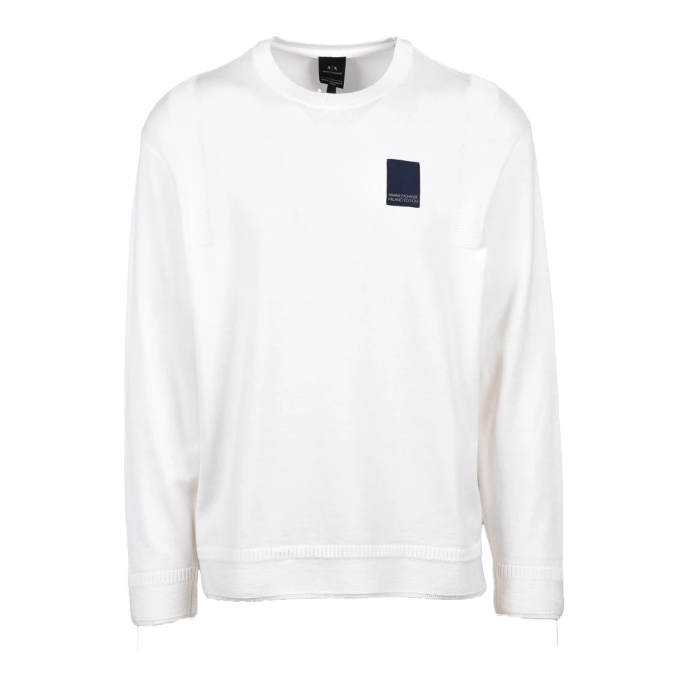 Armani Exchange Katoen Gebreide Trui White Heren