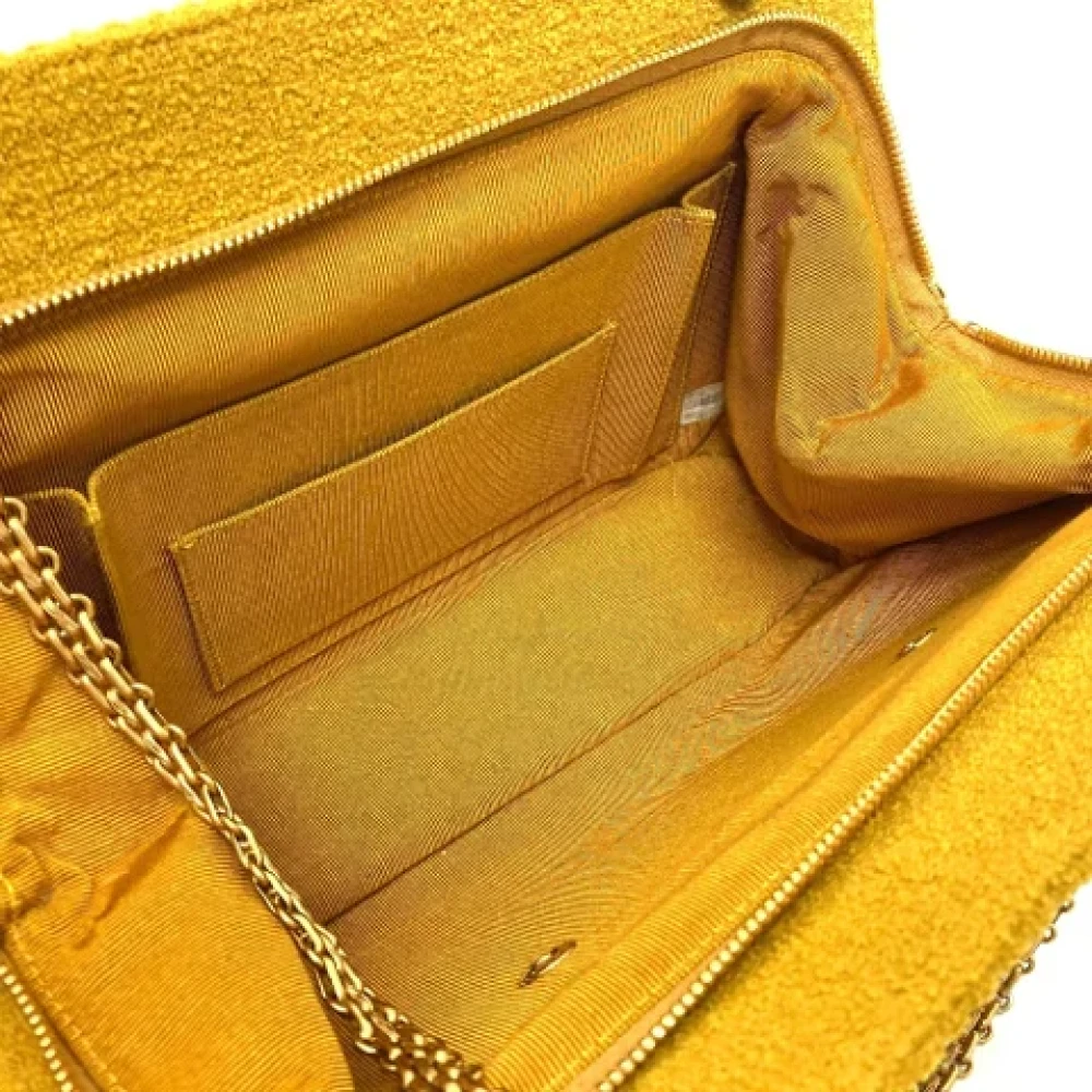 Chanel Vintage Pre-owned Fabric chanel-bags Yellow Dames